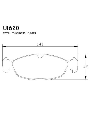 PLAQUETTES FREIN PAGID 1620 RS42 AVANT POUR CITROEN SAXO 16V /PEUGEOT 106 S16