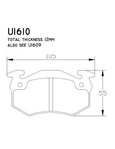 PLAQUETTES FREIN PAGID 1610 RS42 AR POUR CITROEN SAXO 16V /PEUGEOT 106 S16/205 GTI/206/306 S16/309/CLIO 16S/WILL/CLIO 2 RS/R5GT